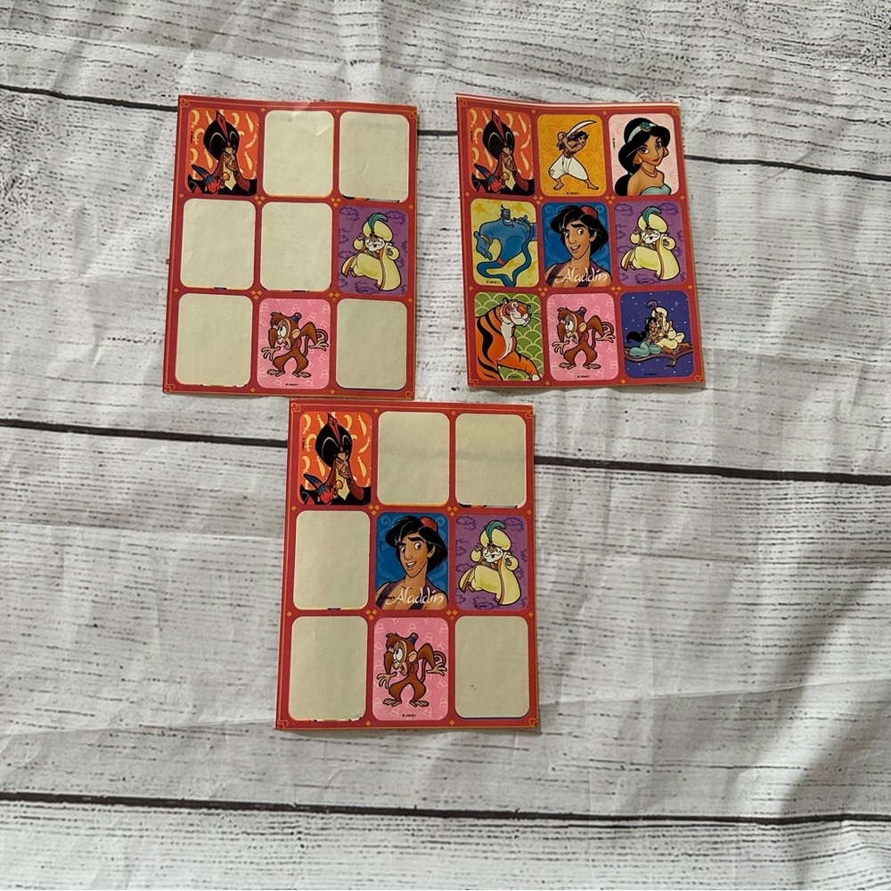 Vintage 90s Aladdin stickers